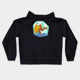 Happy Thanksgiving Turkey & Apple Pie Kids Hoodie